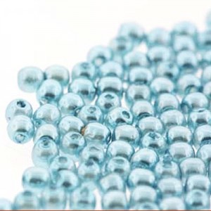 2mm Round Glass Pearls Cerulean-300개