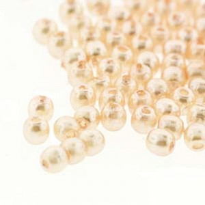 2mm Round Glass Pearls Cream-300개