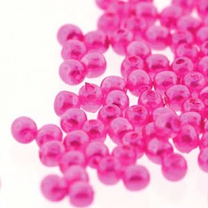 2mm Round Glass Pearls Hot Pink-300개