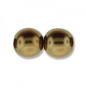 3mm Round Glass Pearls Antq Gold-300개
