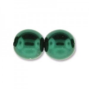 4mm Round Glass Pearls Deep Emerald-360개