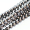 4mm Round Glass Pearls Silver-360개