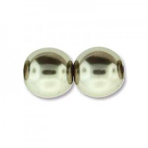 6mm Round Glass Pearls Champagne -300개