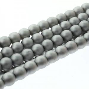 6mm Round Glass Pearls - 300개