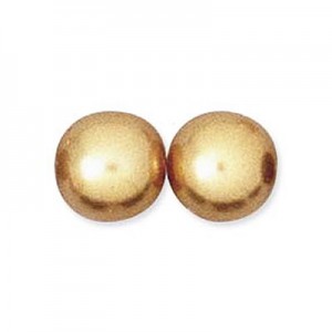 6mm Round Glass Pearls Gold-300개