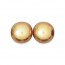 6mm Round Glass Pearls Gold-300개