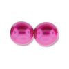 6mm Round Glass Pearls Hot Pink -300개
