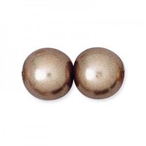 8mm Round Glass Pearls Cocoa-150개