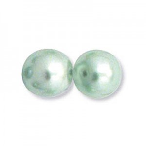 8mm Round Glass Pearls Chrysolite-150개