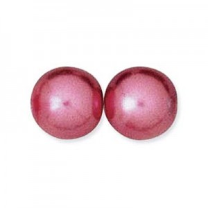 10mm Round Glass Pearls Fuchsia-150개