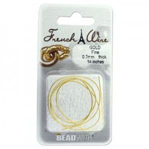 French Wire Gold Color Fine 0.7mm- 2개 70Cm