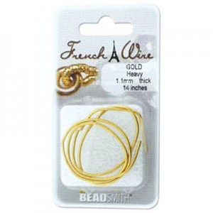 French Wire Gold Color Medium 0.9mm- 2개 70Cm