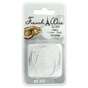 French Wire Silver Color Heavy 1.1mm- 2개 70Cm
