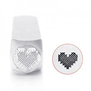 Patchwork Heart 6mm Stamp