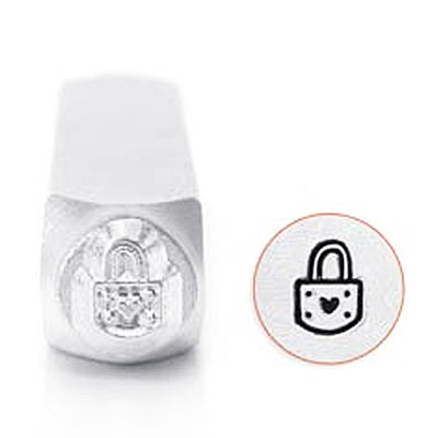 Padlock Heart 6mm Stamp