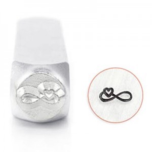 Infinity Heart 6mm Stamp