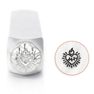 Sacred Heart 6mm Stamp