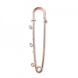 Safety Pin W/ 3 Holes Copper Plate- 72개