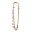 Safety Pin W/ 7 Holes Copper Plate -36개
