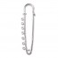 Safety Pin W/ 7 Holes Nickel Plate- 36개