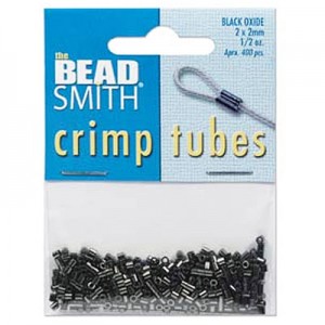 Tube Crimp 2mm Black Oxide -400개