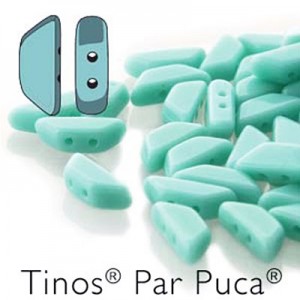 Tinos 4x10mm Opaque Green Turquoise-50g(약240개)