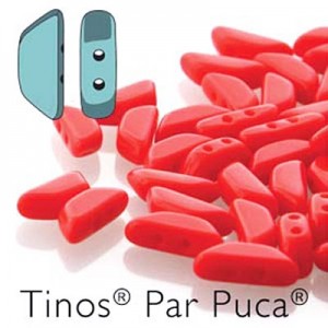 Tinos 4x10mm Opaque Coral Red -50g(약240개)