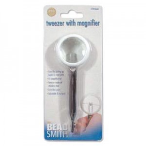 Beadsmith Tweezer With Magnifier