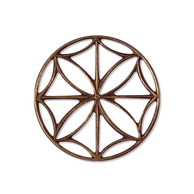 Brass 28mm Stained Glass Window -4개