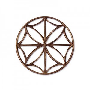 Brass 28mm Stained Glass Window -4개